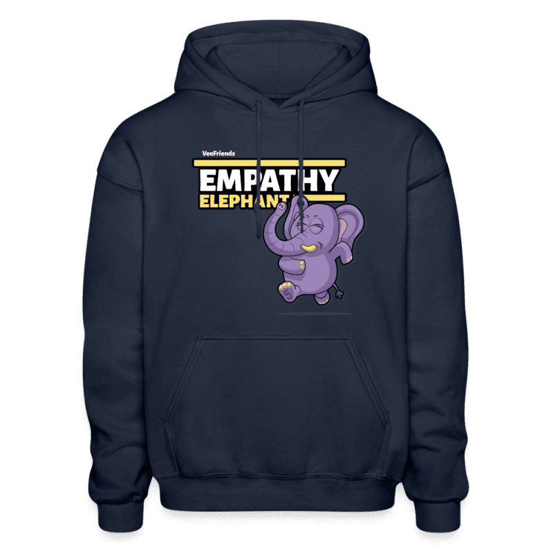 Empathy Elephant Character Comfort Adult Hoodie - navy