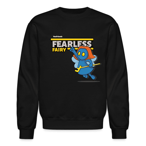 Fearless Fairy Character Comfort Adult Crewneck Sweatshirt - black