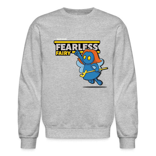 Fearless Fairy Character Comfort Adult Crewneck Sweatshirt - heather gray