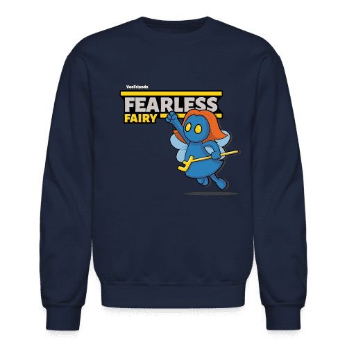 Fearless Fairy Character Comfort Adult Crewneck Sweatshirt - navy