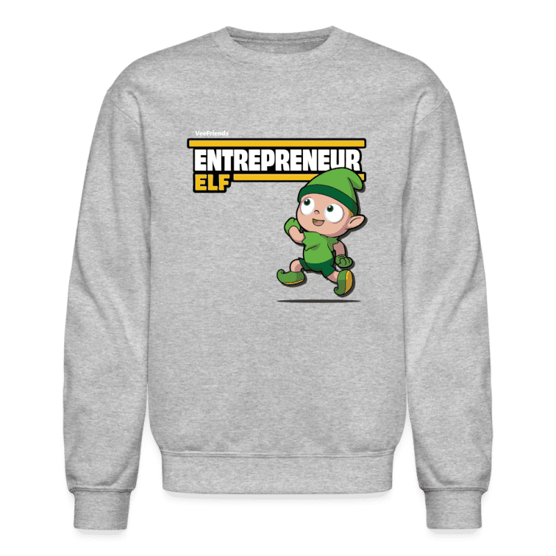 Entrepreneur Elf Character Comfort Adult Crewneck Sweatshirt - heather gray