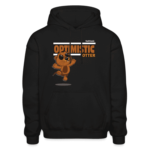 Optimistic Otter Character Comfort Adult Hoodie - black