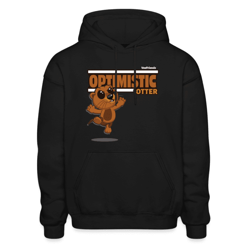 Optimistic Otter Character Comfort Adult Hoodie - black