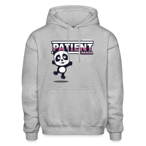 Patient Panda Character Comfort Adult Hoodie - heather gray