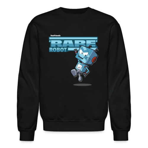 "Rare" Robot Character Comfort Adult Crewneck Sweatshirt - black