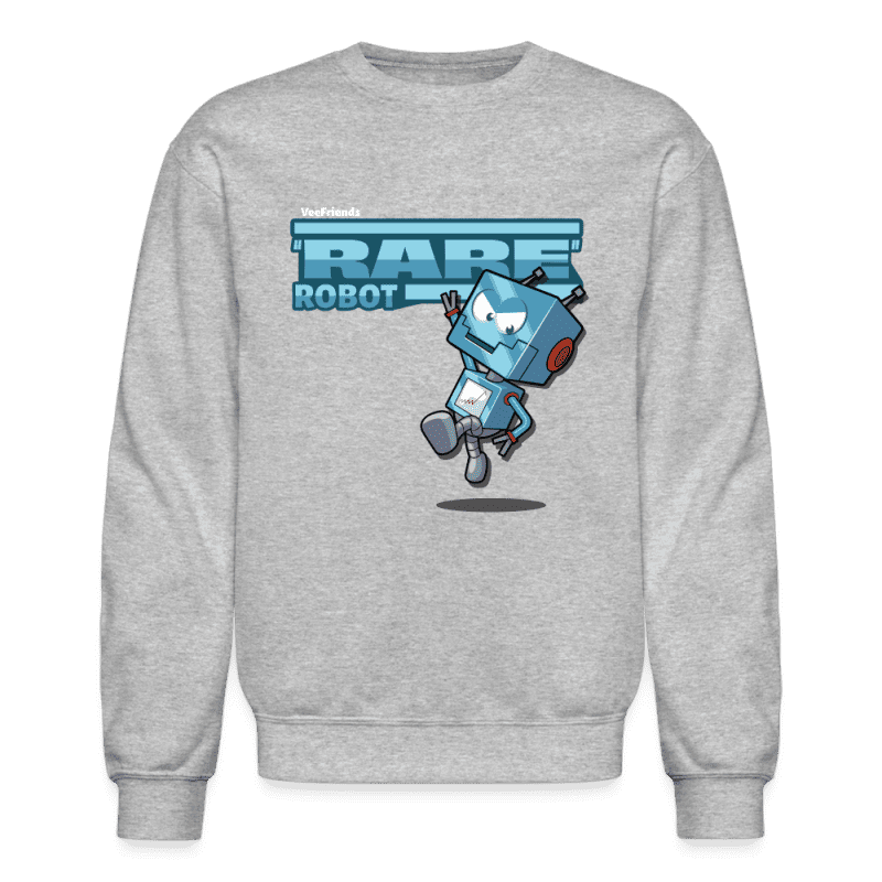 "Rare" Robot Character Comfort Adult Crewneck Sweatshirt - heather gray