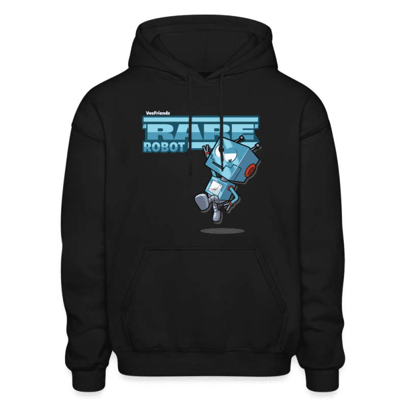 "Rare" Robot Character Comfort Adult Hoodie - black