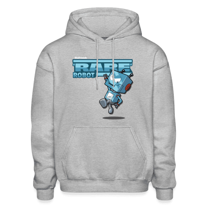 "Rare" Robot Character Comfort Adult Hoodie - heather gray