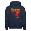 Resilient Red Devil Character Comfort Adult Hoodie - navy