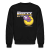 Bold A.F. Bat Character Comfort Adult Crewneck Sweatshirt - black