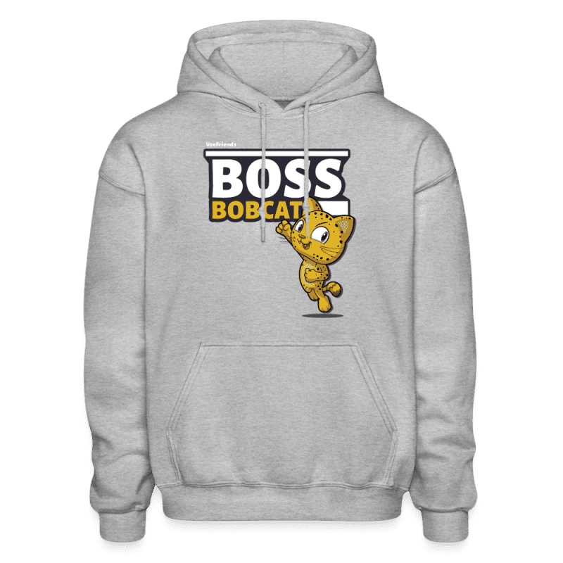 Boss Bobcat Character Comfort Adult Hoodie - heather gray