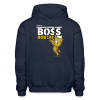 Boss Bobcat Character Comfort Adult Hoodie - navy