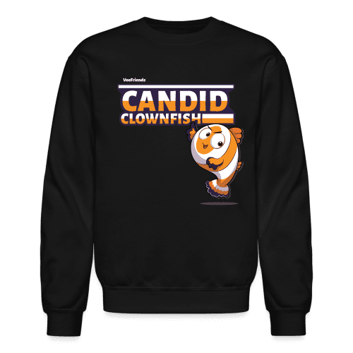 Candid Clownfish Character Comfort Adult Crewneck Sweatshirt - black