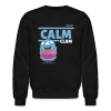 Calm Clam Character Comfort Adult Crewneck Sweatshirt - black