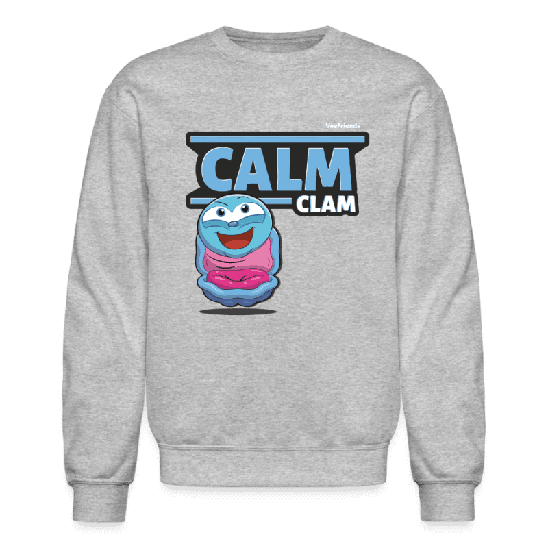 Calm Clam Character Comfort Adult Crewneck Sweatshirt - heather gray