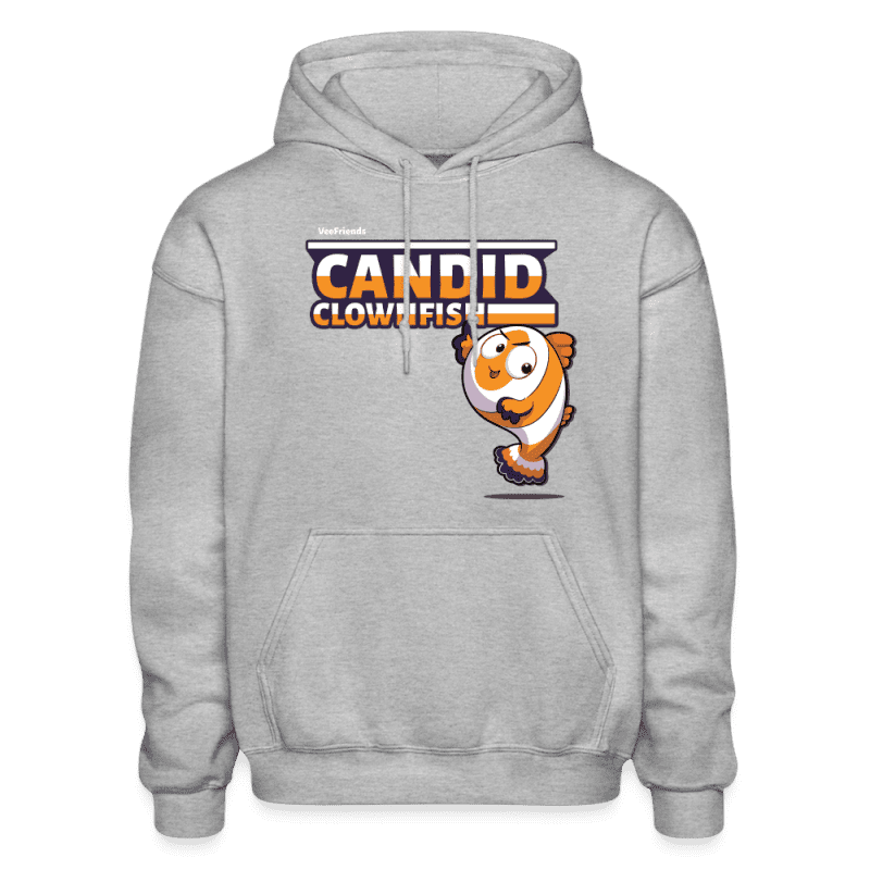 Candid Clownfish Character Comfort Adult Hoodie - heather gray