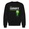 Capable Caterpillar Character Comfort Adult Crewneck Sweatshirt - black