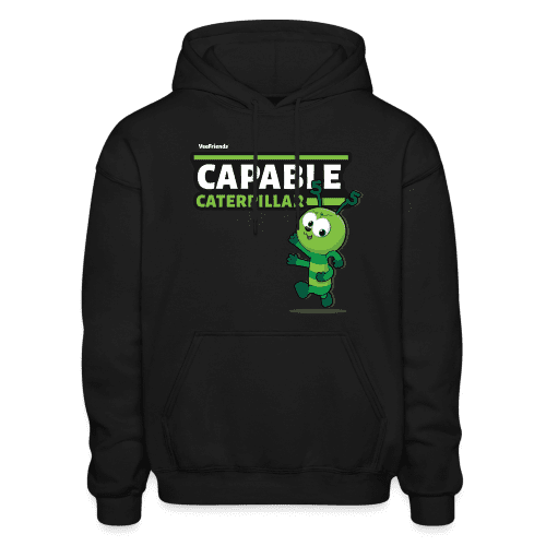 Capable Caterpillar Character Comfort Adult Hoodie - black