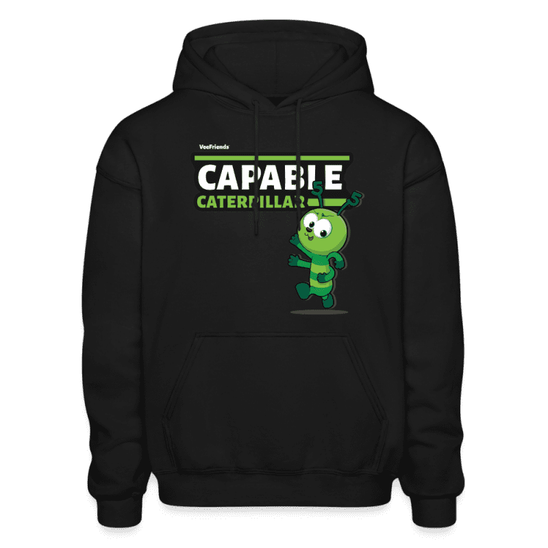 Capable Caterpillar Character Comfort Adult Hoodie - black