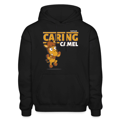 Caring Camel Character Comfort Adult Hoodie - black