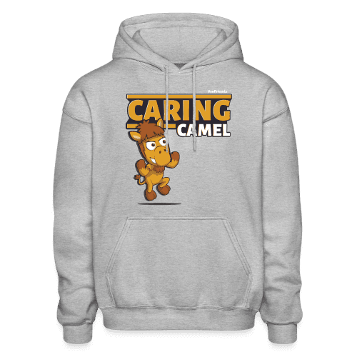 Caring Camel Character Comfort Adult Hoodie - heather gray