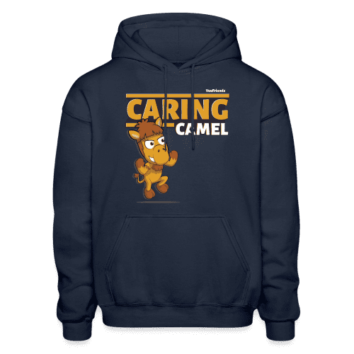 Caring Camel Character Comfort Adult Hoodie - navy