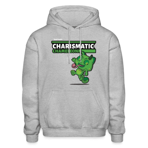 Charismatic Chameleon Character Comfort Adult Hoodie - heather gray