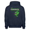 Charismatic Chameleon Character Comfort Adult Hoodie - navy