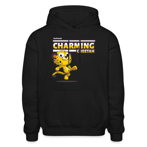 Charming Cheetah Character Comfort Adult Hoodie - black