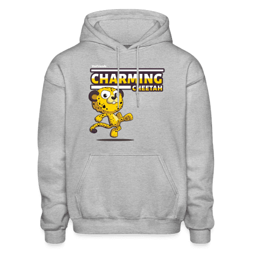 Charming Cheetah Character Comfort Adult Hoodie - heather gray