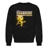 Charming Cheetah Character Comfort Adult Crewneck Sweatshirt - black