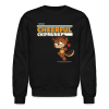 Cheerful Chipmunk Character Comfort Adult Crewneck Sweatshirt - black