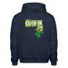 Clever Crocodile Character Comfort Adult Hoodie - navy