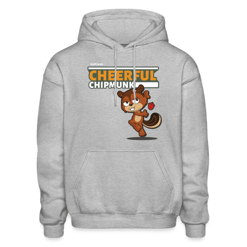 Cheerful Chipmunk Character Comfort Adult Hoodie - heather gray