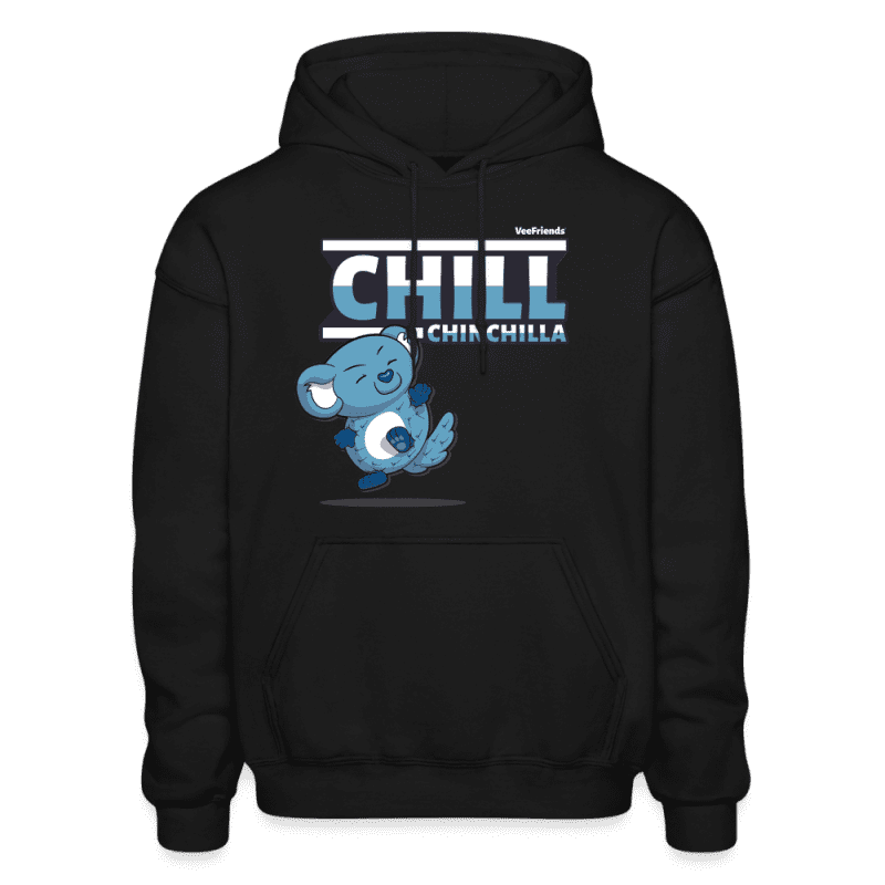 Chill Chinchilla Character Comfort Adult Hoodie - black