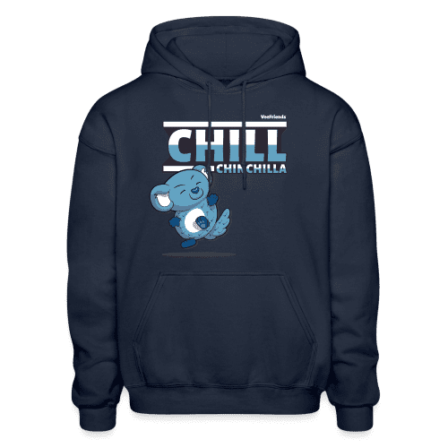 Chill Chinchilla Character Comfort Adult Hoodie - navy