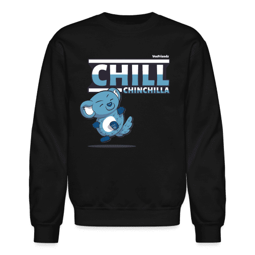 Chill Chinchilla Character Comfort Adult Crewneck Sweatshirt - black