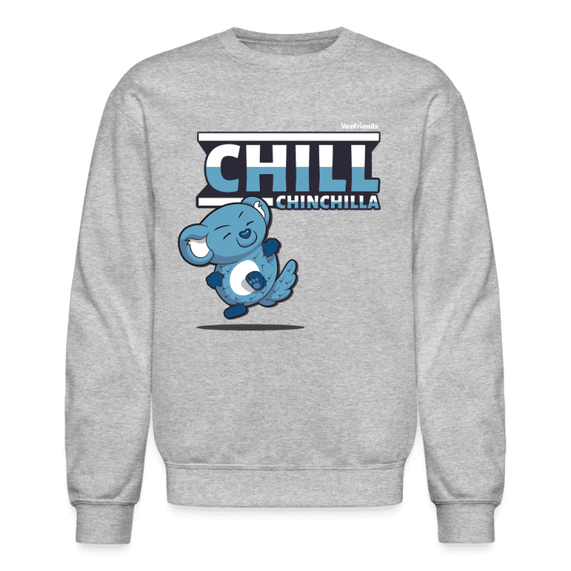 Chill Chinchilla Character Comfort Adult Crewneck Sweatshirt - heather gray