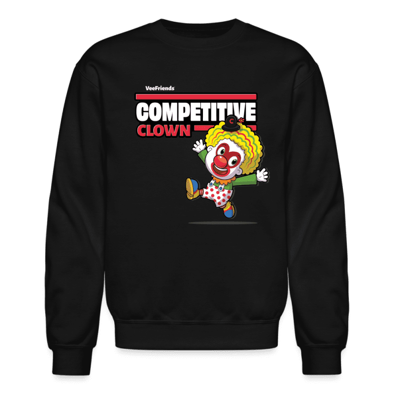 Competitive Clown Character Comfort Adult Crewneck Sweatshirt - black