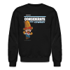 Considerate Cowboy Character Comfort Adult Crewneck Sweatshirt - black