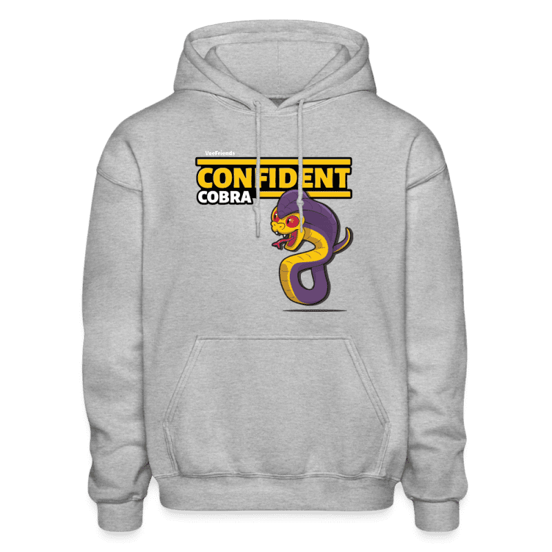 Confident Cobra Character Comfort Adult Hoodie - heather gray