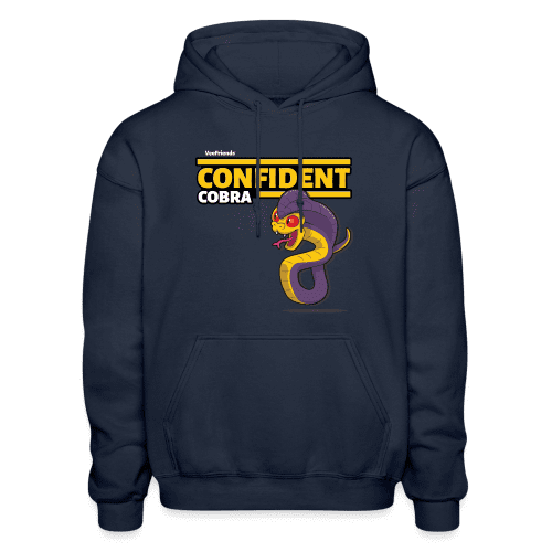 Confident Cobra Character Comfort Adult Hoodie - navy