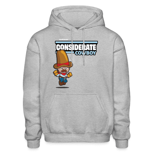 Considerate Cowboy Character Comfort Adult Hoodie - heather gray