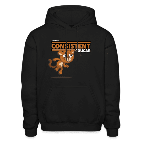 Consistent Cougar Character Comfort Adult Hoodie - black