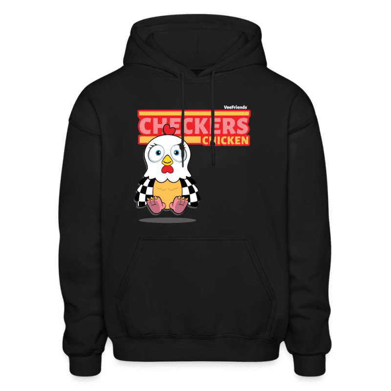 Checkers Chicken Character Comfort Adult Hoodie - black