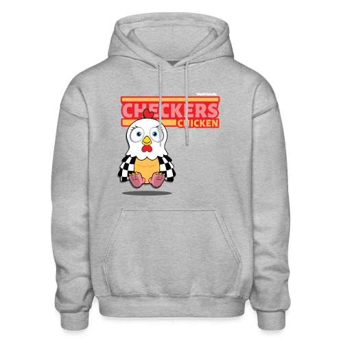 Checkers Chicken Character Comfort Adult Hoodie - heather gray