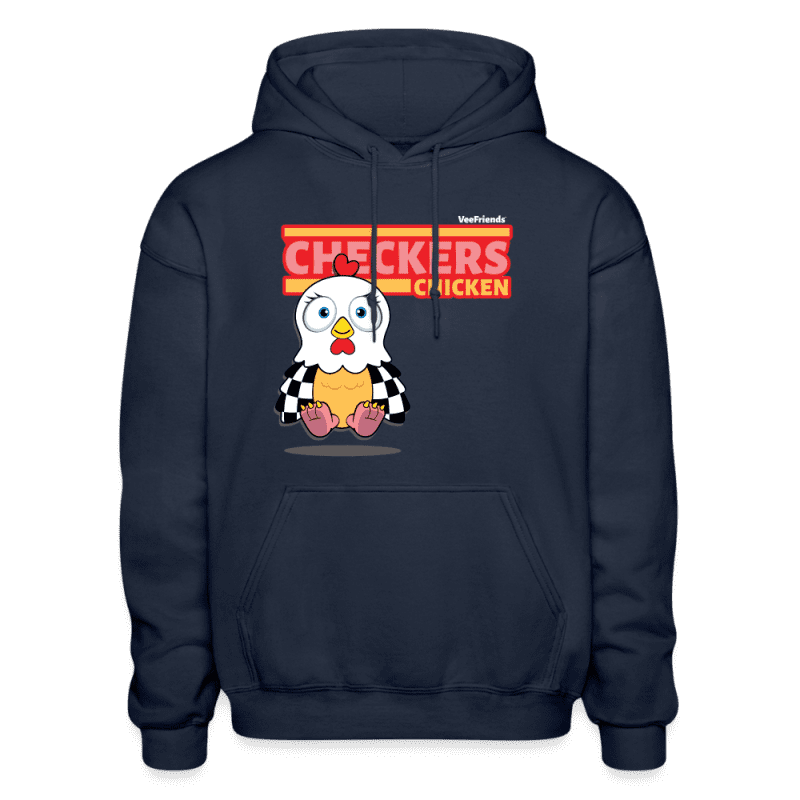 Checkers Chicken Character Comfort Adult Hoodie - navy