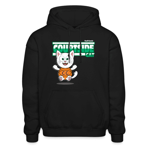 Courtside Cat Character Comfort Adult Hoodie - black