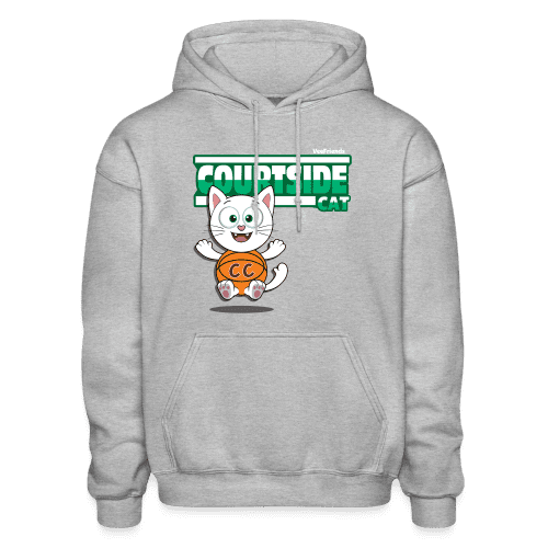 Courtside Cat Character Comfort Adult Hoodie - heather gray