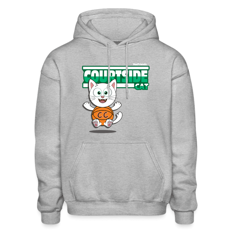 Courtside Cat Character Comfort Adult Hoodie - heather gray